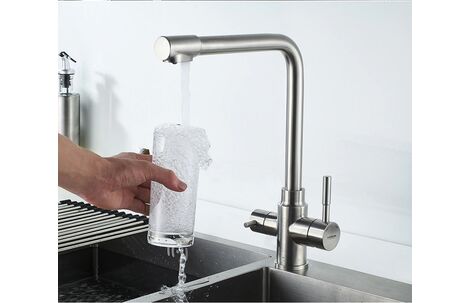Смеситель для кухонной мойки с выходом на фильтр для питьевой воды Ledeme L4355-3