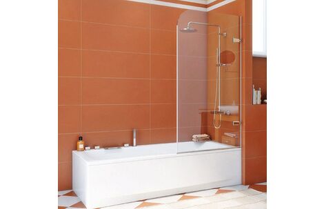 Распашная стеклянная шторка для ванны GuteWetter Trend Pearl GV-861B