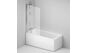 Распашная стеклянная шторка для ванны Am.Pm Gem W90BS-D080