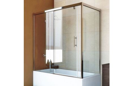 Раздвижная стеклянная шторка для ванны GuteWetter Slide Part GV-863A
