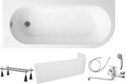 Готовое решение: акриловая ванна Lavinia Boho Art II с душевым гарнитуром Deante Neo Boro