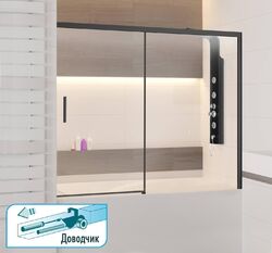 Раздвижная стеклянная шторка для ванны RGW Screens SC-45-B