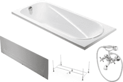 Готовое решение: акриловая ванна Weltwasser Oker с душевым гарнитуром Ferro Retro XD11