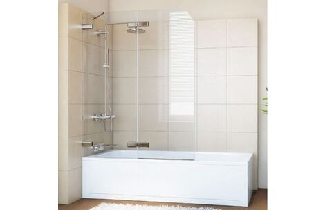 Распашная стеклянная шторка для ванны GuteWetter Trend Pearl GV-862A
