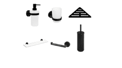 Набор аксессуаров для ванной и туалета Bemeta Dark 03.1