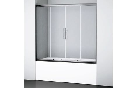 Раздвижная стеклянная шторка для ванны WasserKRAFT Amper 29S02